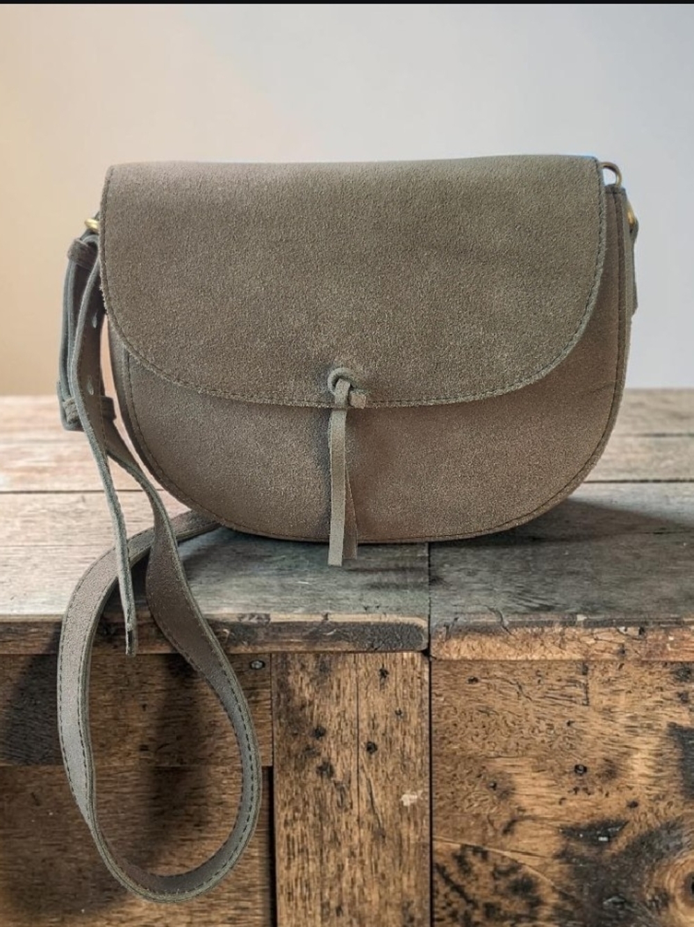 Madewell The Elsewhere Tie Saddle In Suede - EUC